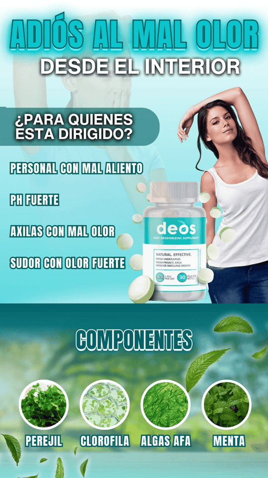 DEOS - DESODORANTE INTERNO DE 30 CAPSULAS